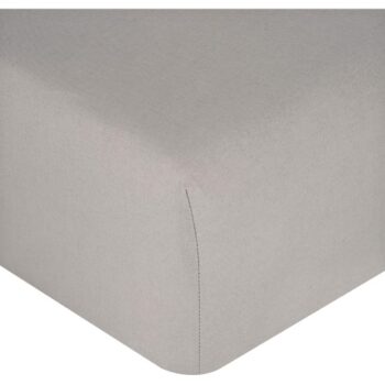 F&F Home Mid Grey Cotton Rich Fitted Sheet Double
