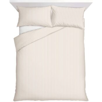 F&F Home Natural Stripe Duvet Set Double