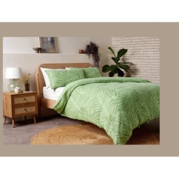F&F Home Palm Leaves Muslin Duvet Set Double