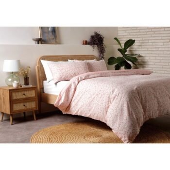 F&F Home Pink Floral Duvet Set Double