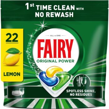 Fairy Original Power Dishwasher Tablets Lemon 22 Capsules (297g)