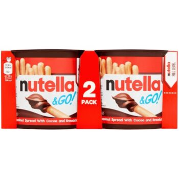 Ferrero Nutella & Go Hazelnut Spread with Cocoa & Breadsticks (2 x 48g)