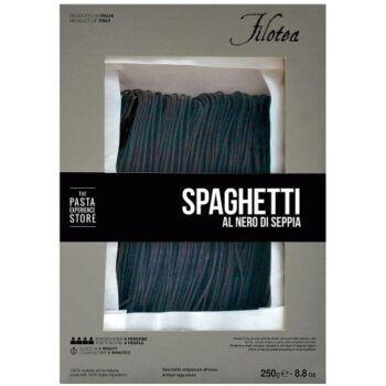 Filotea Squid Ink Spaghetti alla Chitarra Artisan Egg Pasta