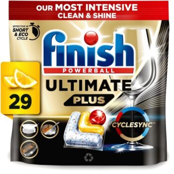 Finish Ultimate Plus All In One 29 Dishwasher Tablets Lemon (353.8g)