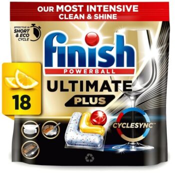 Finish Ultimate Plus All-in-One Lemon Dishwasher Tablets