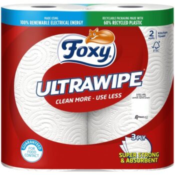 Foxy Ultrawipe Kitchen towel 3ply 2 Roll 140 sheets