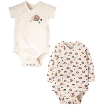 Frugi GOTS Organic Body Hedgehog Huddle Soft White 6-12 months (2)