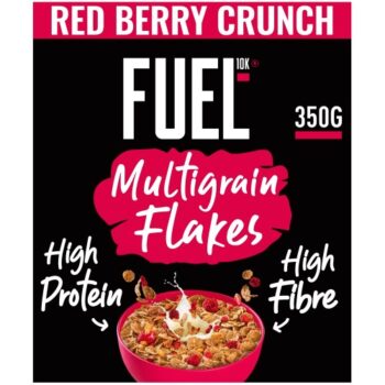 FUEL10K Red Berry Multigrain Flakes High Protein Breakfast Cereal (350g)