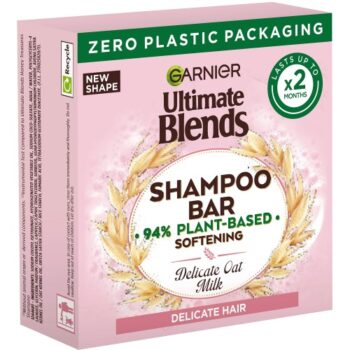 Garnier Ultimate Blends Delicate Oat Softening Shampoo Bar for Sensitive Scalp & Fragile Hair