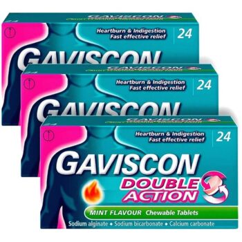 Gaviscon Bundle 3x24 Gaviscon Double Action Mint Flavour Chewable Tablets