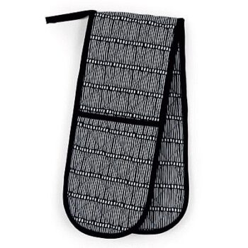George Home Black Dash Double Oven Glove