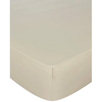 George Home Cream Plain Fitted Sheet Double
