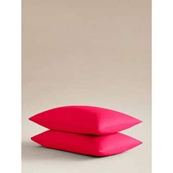 George Home Raspberry Easycare Pillowcase Pair Double
