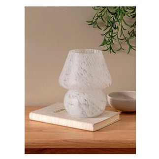 George Home White Mushroom Portable Battery Table Lamp