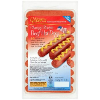 Gilbert's Kosher Beef Hot Dogs (350g)