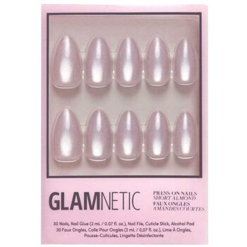 Glamnetic Press On Nail Kit Glass Finish Selenite (30)