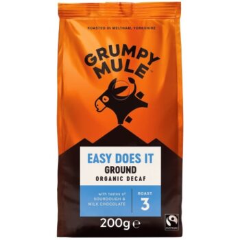 Grumpy Mule Organic Easy Does It Decaf Ground Coffee (200g)