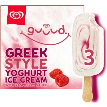 Guuud Raspberry Greek Yoghurt Ice Cream Sticks (3 x 70ml)