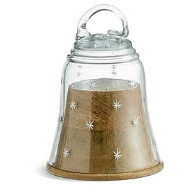 Habitat Large Under the Mistletoe Ceramic Bell Candle