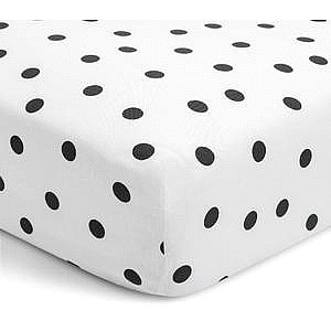 Habitat Mono Spot Printed Fitted Sheet :Double