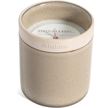 Habitat Small Ceramic Candle Geranium & Basil