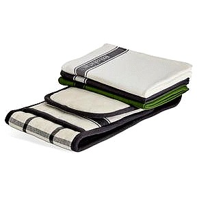Habitat Woven Check Double Oven Gloves Neutral