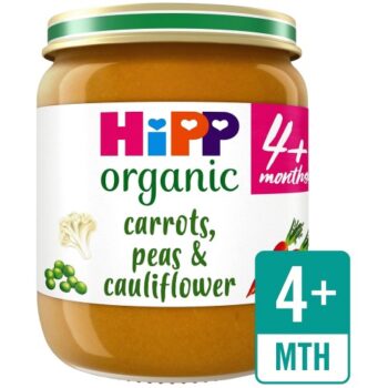 HiPP Organic Carrots Peas & Cauliflower Baby Food Jar 6 months (125g)