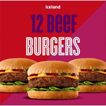 Iceland 12 Beef Burgers (681g)