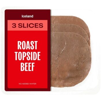 Iceland 3 Slices (approx.) Roast Topside Beef (75g)
