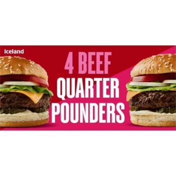 Iceland 4 Beef Quarter Pounders (454g)