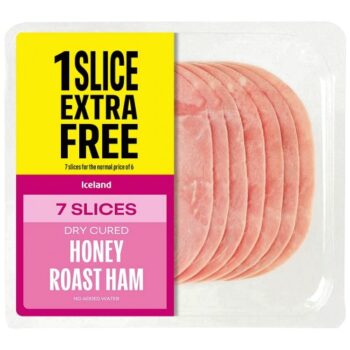 Iceland 7 Slices (approx.) Honey Roast Ham (120g)