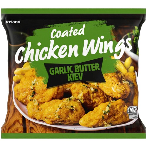 Iceland Garlic Butter Kiev Coated Chicken Wings (600g)
