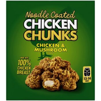 Iceland Noodle Coated Chicken Chunks Chicken & Mushroom Flavou (500g)