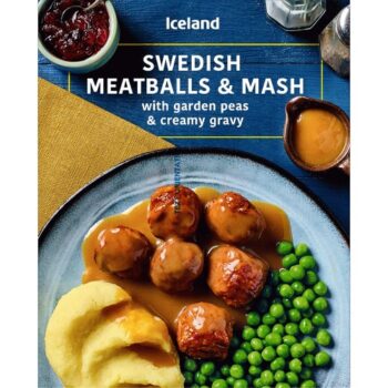 Iceland Swedish Meatballs & Mash with Garden Peas & Creamy Gravy (400g)