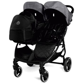 Ickle Bubba Venus Prime Double Stroller Black Space Grey Black