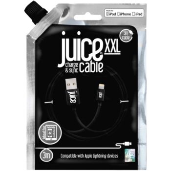 Juice Apple Lightning USB iPhone Charger Cable Black (3m)