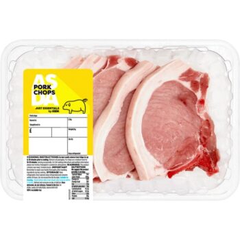 JUST ESSENTIALS by ASDA Pork Chops (Typically 0.78KG)