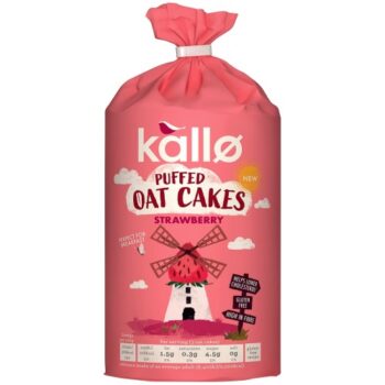 Kallo Puffed Oat Cakes Strawberry (122g)