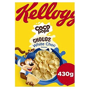 Kellogg's Coco Pops Chocos White Chocolate Breakfast Cereal (430g)