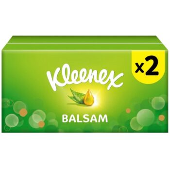 Kleenex Balsam Tissues Twin Pack 2x64 Sheets (2)