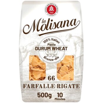 La Molisana Farfalle Rigate Striped Pasta No.66 (500g)