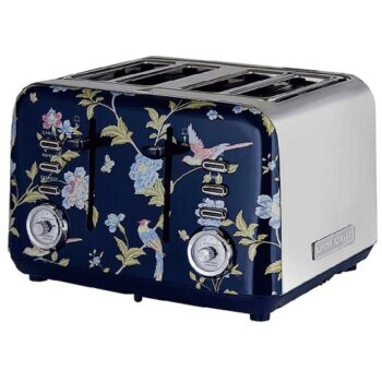 Laura Ashley 4 Slice Toaster Elveden Blue Silver