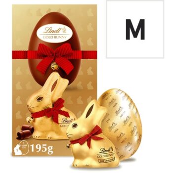 Lindt Milk Chocolate Egg with Gold Bunny (195g)