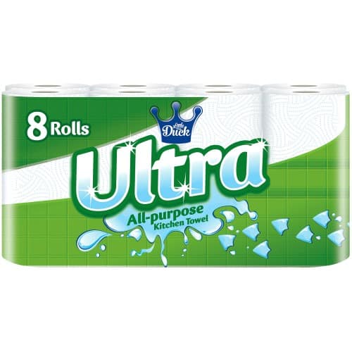Little Duck 8 Ultra All-Purpose Kitchen Towel Rolls