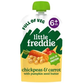 Little Freddie Organic Chickpea & Carrot Baby Food Pouch 6 Months (100g)