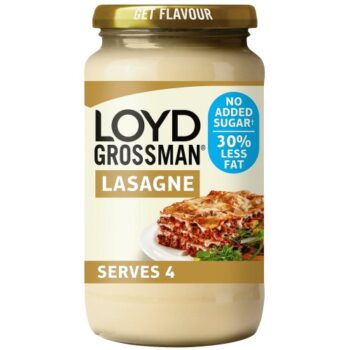 Loyd Grossman No Added Sugar White Lasagne Pasta Sauce 30% Less Fat (450g)
