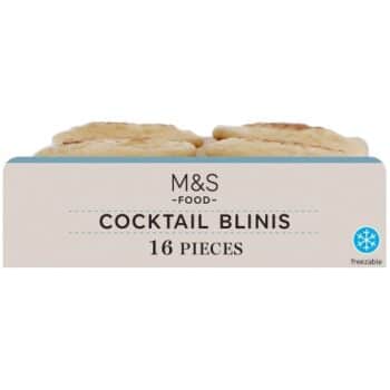 M&S 16 Cocktail Blinis (112g)