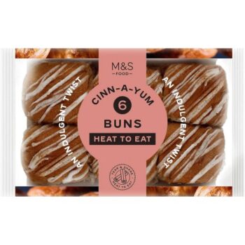 M&S 6 Cinn-a-yum Cinnamon buns (265g)