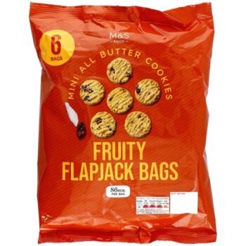M&S All Butter Mini Fruity Flapjack Cookies Bags (6 x 18g)