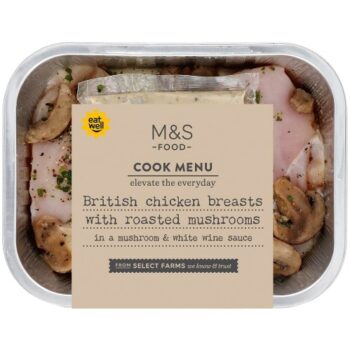 M&S Cook Menu Chicken with Mushroom & White Wine Sauce (466g)